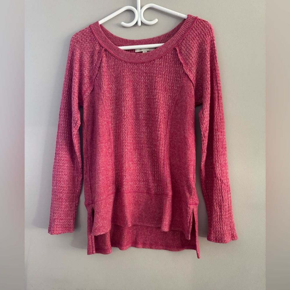 Anthropologie eri & ali Fuchsia Knit Sweater